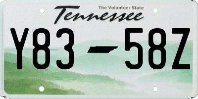 TN license plate Y8358Z