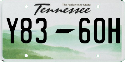 TN license plate Y8360H