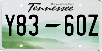 TN license plate Y8360Z