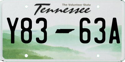 TN license plate Y8363A