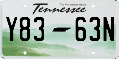 TN license plate Y8363N