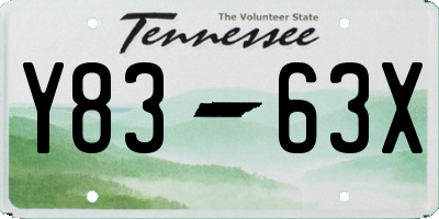 TN license plate Y8363X