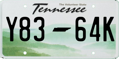 TN license plate Y8364K