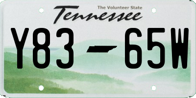 TN license plate Y8365W