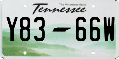 TN license plate Y8366W