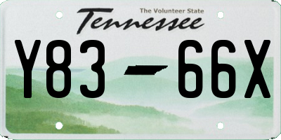 TN license plate Y8366X
