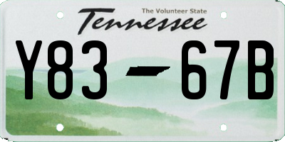 TN license plate Y8367B