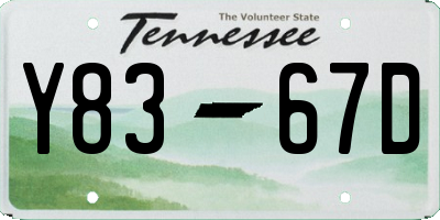 TN license plate Y8367D