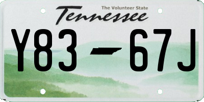 TN license plate Y8367J