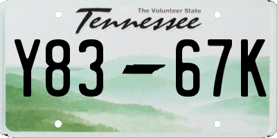 TN license plate Y8367K