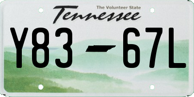 TN license plate Y8367L