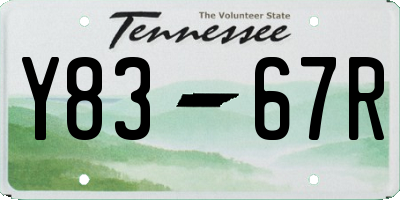 TN license plate Y8367R