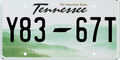 TN license plate Y8367T