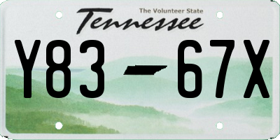 TN license plate Y8367X