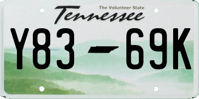 TN license plate Y8369K