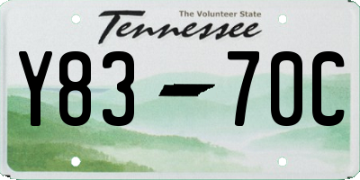 TN license plate Y8370C