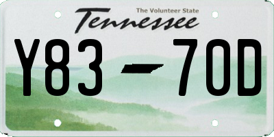 TN license plate Y8370D