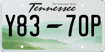 TN license plate Y8370P