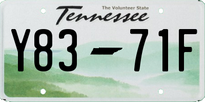 TN license plate Y8371F