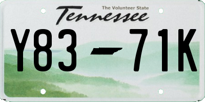 TN license plate Y8371K
