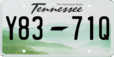 TN license plate Y8371Q