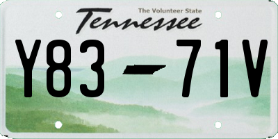 TN license plate Y8371V