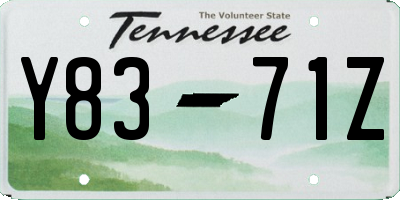 TN license plate Y8371Z
