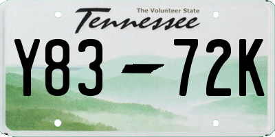 TN license plate Y8372K