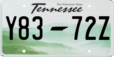 TN license plate Y8372Z