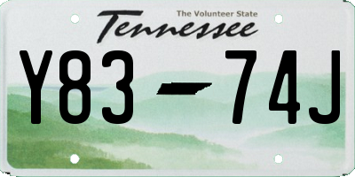 TN license plate Y8374J