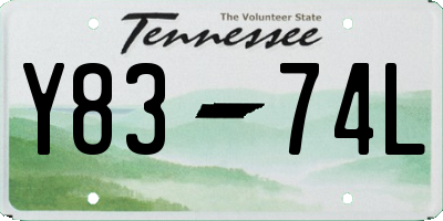TN license plate Y8374L