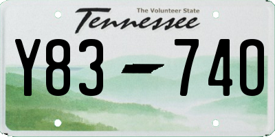 TN license plate Y8374O