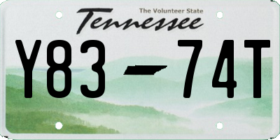 TN license plate Y8374T