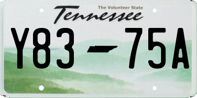 TN license plate Y8375A