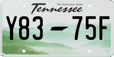 TN license plate Y8375F