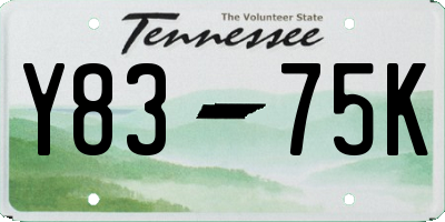 TN license plate Y8375K