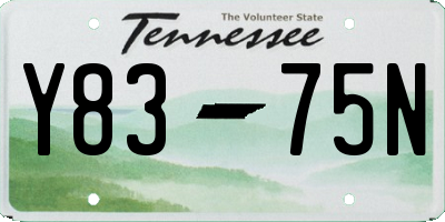 TN license plate Y8375N