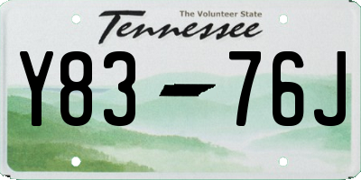 TN license plate Y8376J
