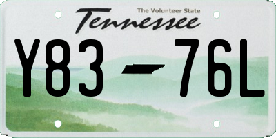 TN license plate Y8376L