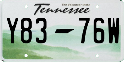 TN license plate Y8376W