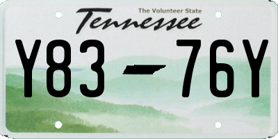 TN license plate Y8376Y