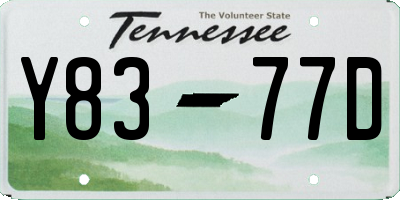 TN license plate Y8377D