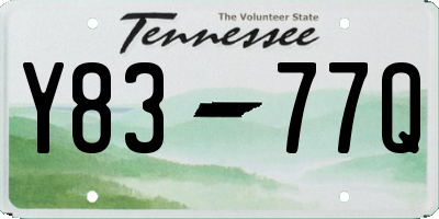 TN license plate Y8377Q