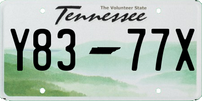 TN license plate Y8377X