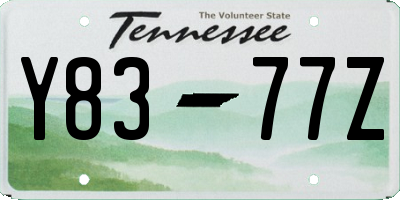 TN license plate Y8377Z