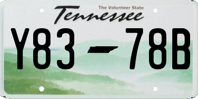 TN license plate Y8378B