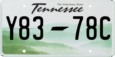 TN license plate Y8378C