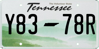 TN license plate Y8378R