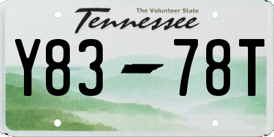 TN license plate Y8378T