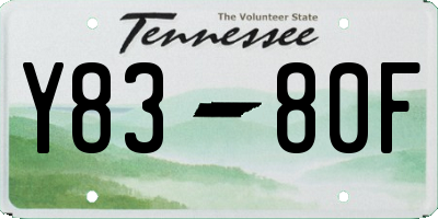 TN license plate Y8380F